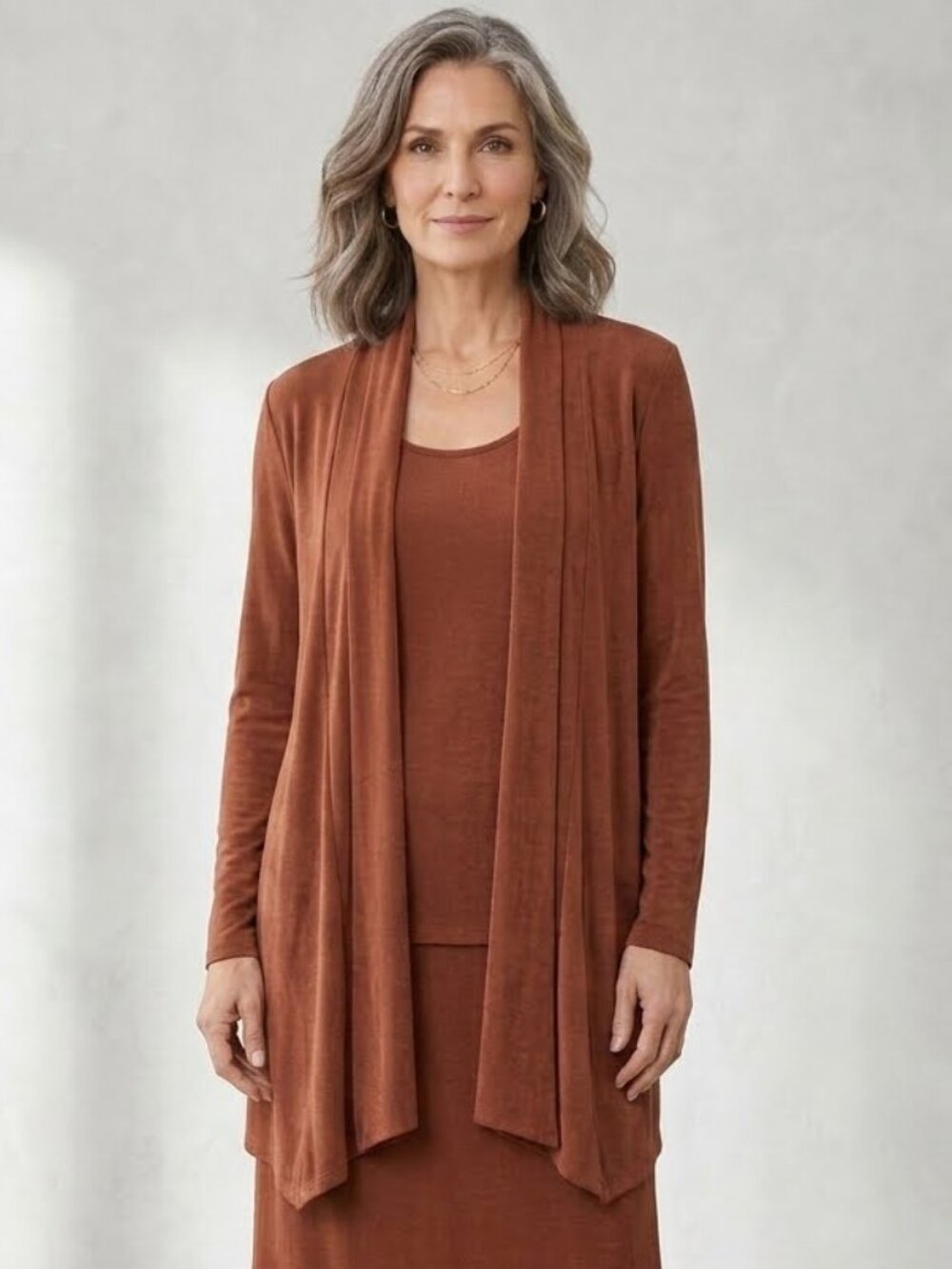 Chico's | Travelers Slinky Open Front Cardigan Y2K Minimalist Travel Office XL